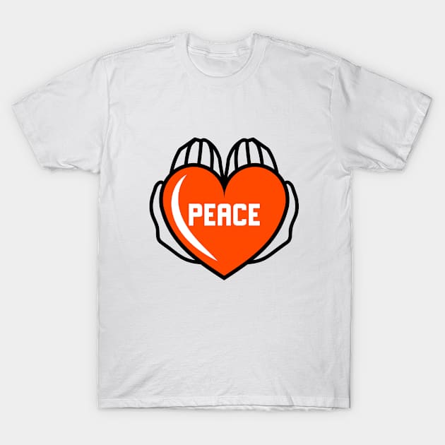 Peace and love T-Shirt by VICTIMRED